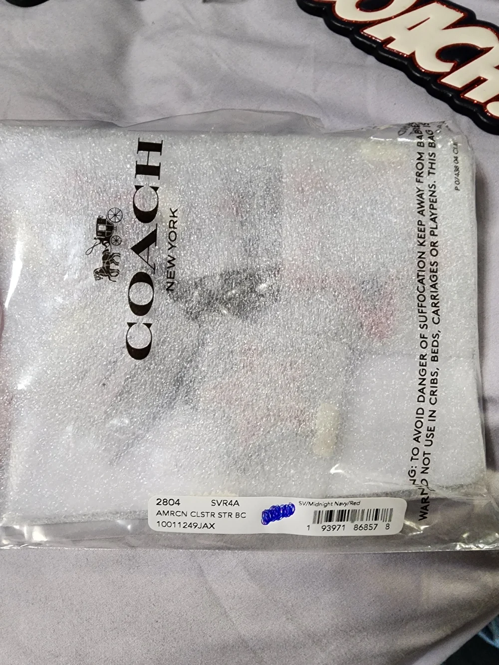 New Coach Marvel Leather Bag Charm, Keychain Star Cluster - Picture 4 of 4